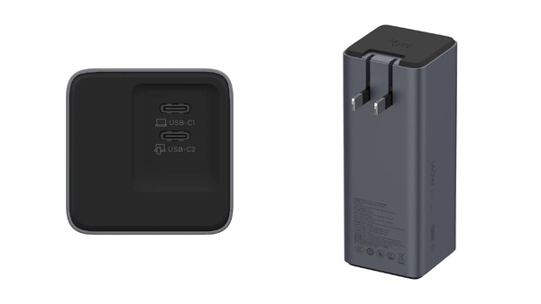 A Lenovo Hybrid 2 az 1-ben Power Bank 140W (10,2K) fali töltőként is használható.