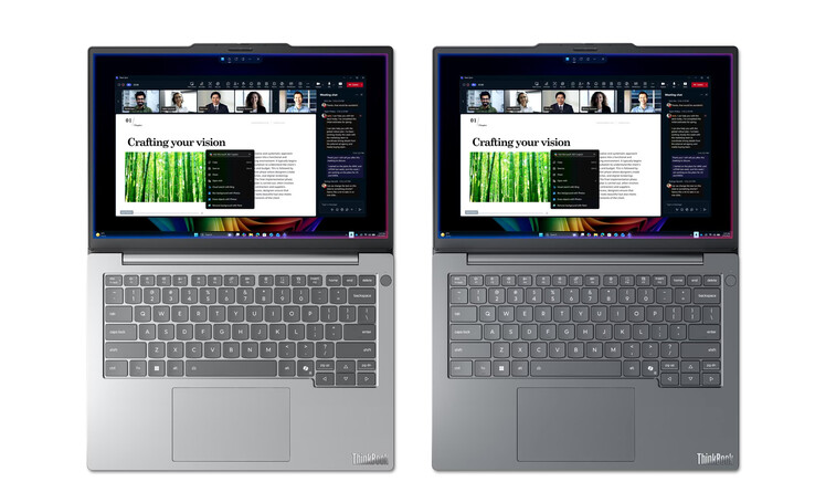 A ThinkBook 14 Gen 9 Q8Y Cloud Grey és Luna Grey színváltozatban, balról jobbra.