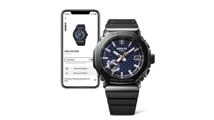 A Casio MRG-B2100R-2A Bluetooth-on keresztül tud csatlakozni az okostelefonjához. (Kép forrása: Casio)