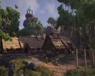 Egy kép, amely az Elex című játékban szereplő falut ábrázolja; a játék jelenleg a Steam-en kapható.