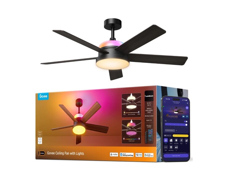 A Govee mennyezeti ventilátor világítással