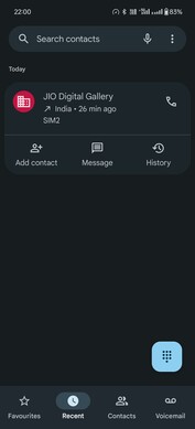 Google Phone: Hívások listája