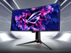 Az Asus legújabb 34 hüvelykes QD-OLED játékmonitora 1440p felbontást, 360 Hz-es frissítési frekvenciát és akár 1300 nits csúcsfényerőt kínál. (Kép forrása: Asus)